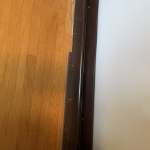 Original floor - red oak, closet in one bedroom did not have hardwood. Patched in the missing wood, and the sanded everything and finished it with a custom Bona 2K craft oil blend. 